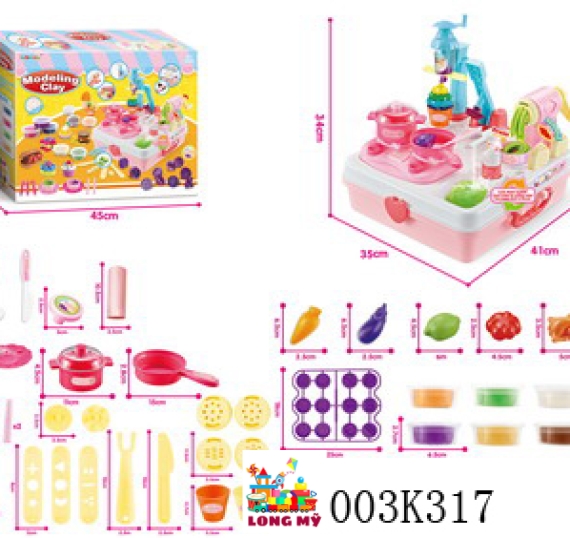 666-5B HỘP BẾP GAS+ ĐẤT SÉT LÀM BÁNH SINH NHẬT, MÌ, HAMBUGER+ MÁY LÀM KEM + MÁY LÀM MÌ+ 12 HŨ+ 1 NỒI+ 1 CHẢO+ RAU CỦ, GÀ, TRỨNG ỐP LA DREAM CLAY (ĐẤT SÉT+ BẾP) 666-4, 666-5🍳