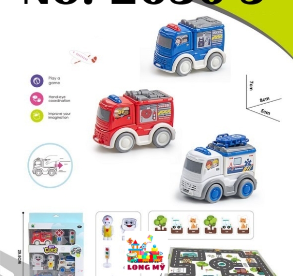 2636-5 VĨ HỘP MÔ HÌNH XE CT CỨU HỎA, CỨU THƯƠNG SẮT TRỚN 3C+ BIỂN BÁO+ 1T BÉ CITY CARS 2634-4, 2635-5,2637-5,2638-5,2618-3, 2626A-1-3-4-6, 2621A-3, 2618A-3 🚦