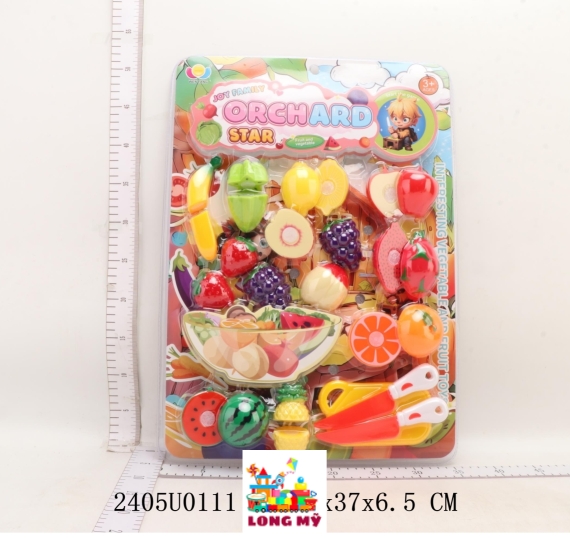 666-225AB VĨ ÉP BẾP DÍNH TRÁI CÂY CHUỐI, KHẾ, NHO, DÂU, THANH LONG, CAM, DƯA HẤU, TÁO, THƠM+ DAO+ THỚT ORCHARD 🍎