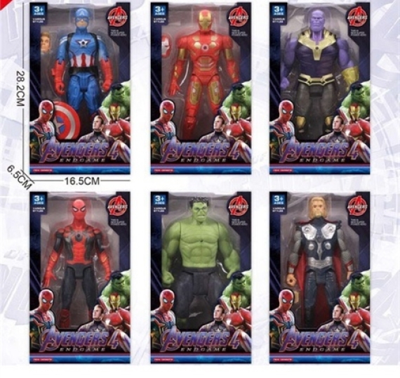 HỘP ROBO SN AVENGERS 1T PIN NÚT ĐÈN ĐỦ MẪU+ MẶT NẠ (CAPTAIN, NGƯỜI SẮT, THOR TÍM, NHỆN, NGỜI XANH, THOR ĐEN) 26.5CM AVENGERS