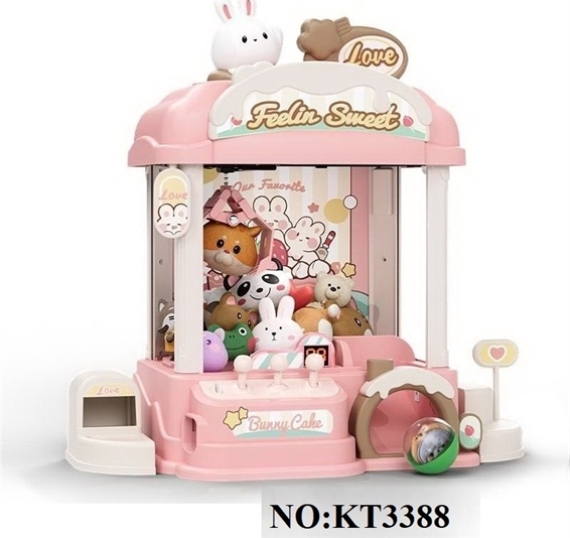 HỘP TRÒ CHƠI MÁY ĐK GẮP THÚ NHỒI BÔNG THỎ PIN+ SẠC USB FEELIN SWEET CLAW MACHINE 1T/6
