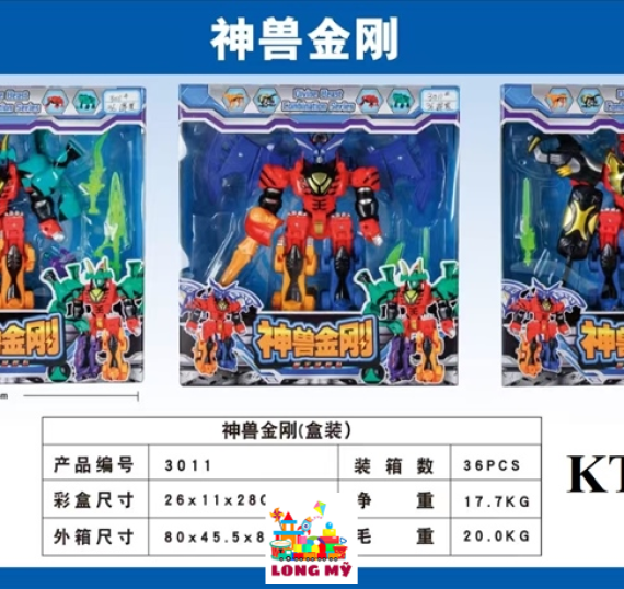 HỘP RÁP ROBO THÚ RỪNG XANH BIẾN HÌNH + VK (ĐS 5)