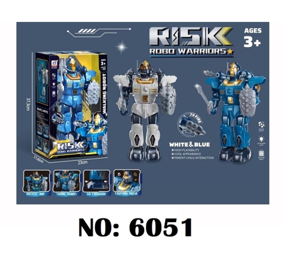 HỘP ROBO PIN NHẠC ĐÈN CẦM VK RISK (TRẮNG, XANH)