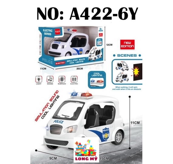 A422-6Y HỘP XE HƠI CS PIN NHẠC ĐÈN ELECTRIC 🚔✨