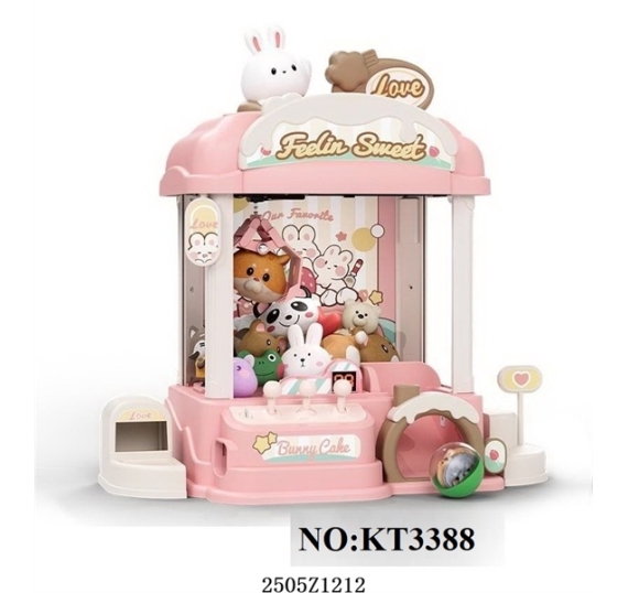 HỘP TRÒ CHƠI MÁY ĐK GẮP THÚ NHỒI BÔNG THỎ PIN+ SẠC USB FEELIN SWEET CLAW MACHINE 1T/6