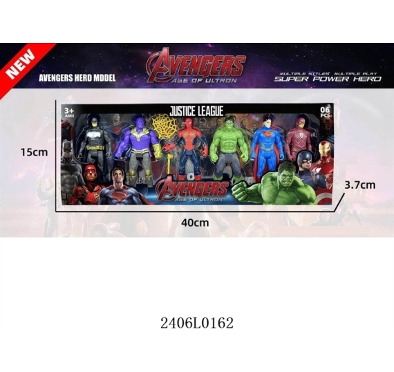 HỘP SN 6T ĐÈN ĐỦ MẪU ( BATMAN, THOR, NHỆN, NGƯỜI XANH, SIÊU ANH HÙNG) AVENGERS 6156