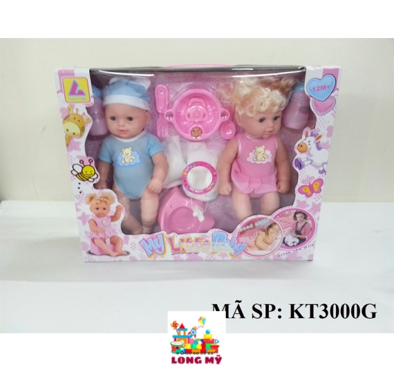 HỘP BÉ (BABY) 2C + BÔ THỎ PIN, BÌNH SỮA, TẢ, MUỖNG, NĨA