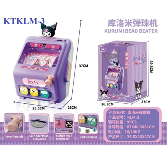 HỘP TRÒ CHƠI MÁY BẮN BI PINBALL KUROMI PIN ELECTRIC PINBALL MACHINE 26.3X27X39.5 